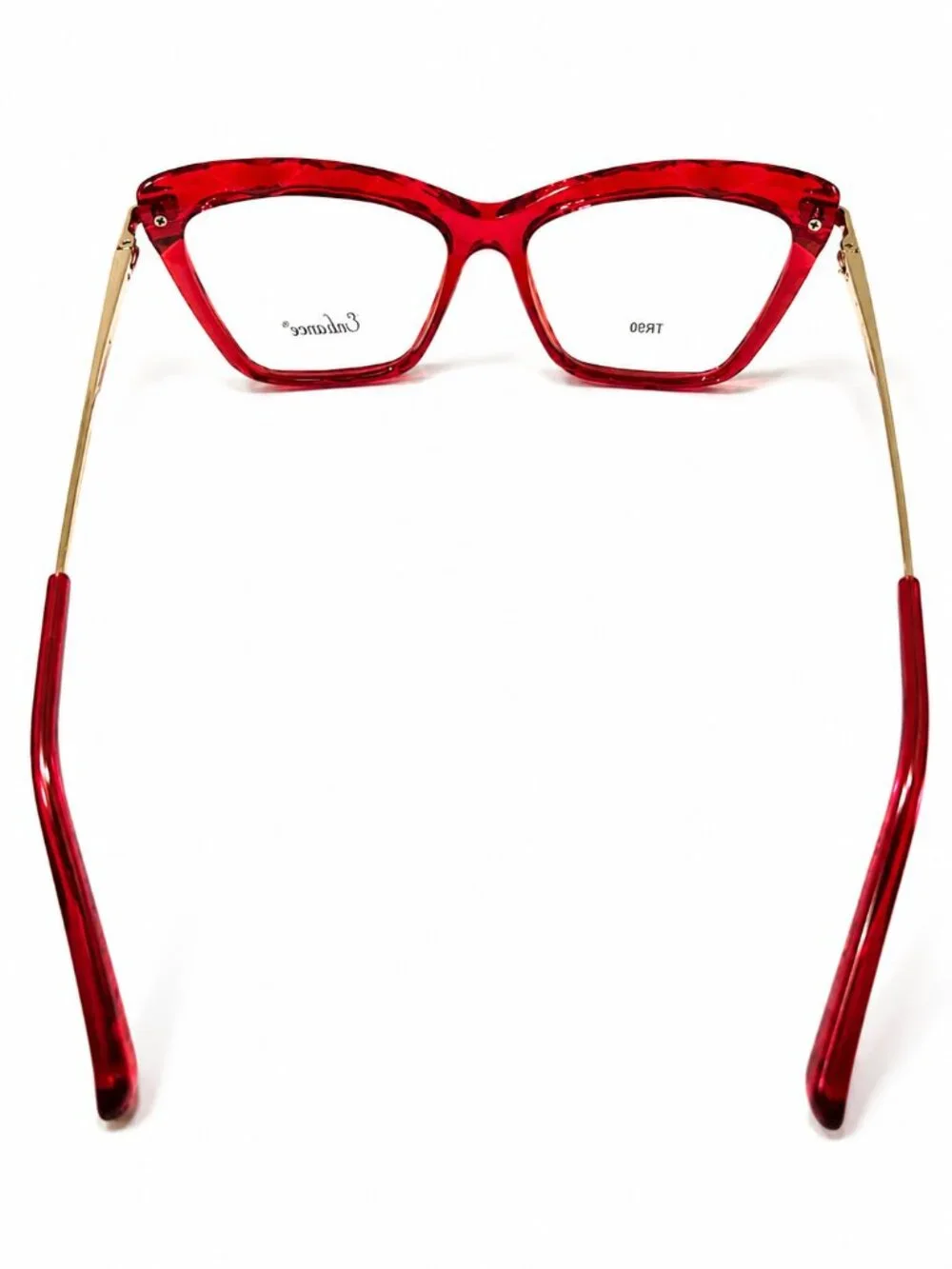 Enhance EN4320 Red/Gold 53-16-140 Eyeglass Frames